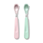 OXO TOT Feeding Spoon Set W Soft Silicone Opal and Blossom