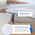 Full Size Mattress Protector Waterproof Mattress Topper Pad Cover Super Noiseless Soft & Breathable Mattress Protector Terry for Pets Kids Adults 54" x 75" Fitted Bed Sheets