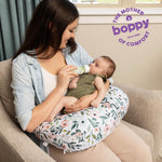 Boppy Nursing Pillow - Firm, Ergonomic U-Shaped Bottle and Breastfeeding Pillow with High Lift for Comfort and Support, Spacious Surface - Pink Garden Flowers