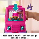 Fisher-Price Little People Barbie Toddler Toy Cupcake Truck Musical Playset with 9 Pieces for Pretend Play Kids Ages 18+ Months (Amazon Exclusive)