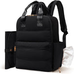 MOMINSIDE Diaper Bag Backpack Large Baby Diaper Bag With 15 Pockets,Patchwork Baby Travel Bag Organizer for Mom,4 Insulated Pockets,Changing Pad, Stroller Straps,Brown