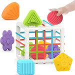 MINGKIDS Montessori Toys for 1 Year Old, 6 Pc Multi Sensory Shape, Toddler Developmental Learning Birthday Gifts, Baby Toys 12 Month