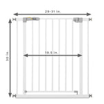 hauck Open N Stop Baby Safety Gate for 29 to 31" Wide Stairs, Hallways & Doorways, White