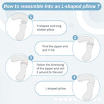 INSEN Pregnancy Pillow for Sleeping,Maternity Body Pillow for Pregnancy Women,Pregnancy Support Pillow for Back, Hip Pain,Grey