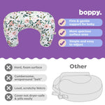 Boppy Nursing Pillow - Firm, Ergonomic U-Shaped Bottle and Breastfeeding Pillow with High Lift for Comfort and Support, Spacious Surface - Pink Garden Flowers