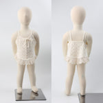 HOOLCHEAN Baby Girls Summer Thin Knit Wide Camisole Shirt Toddler Swing Top (White, 73: 6-12 Months)