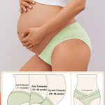 Molasus Cotton Crossover Maternity Underwear Under Bump Pregnancy Bikinis Panties Pack of 6,Multicolor,Large