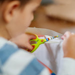 Kids Scissors 3 Pack - 5" Safety Blunt Tip With Comfort Handles, Floral Print Blades and Soft Grip - For School, DIY, Home, Classroom Use, Crafting and Cutting Paper