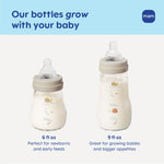MAM 6oz Premium Glass Wide Neck Baby Bottle with Slow Flow Breastfeeding-Like Silicone Nipple, Easy to Clean,BPA Free, 0+ Months, Easy Switch Between Breast and Bottle, Made in Europe, 3 Pack Unisex