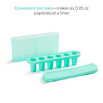 Munchkin® Silicone Baby Food Freezer Tray with Lid - Baby Popsicle Molds for Breastmilk, Fruit, and Veggie Purees, Mint