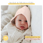 Finn + Emma - Organic Cotton Baby Hats - Soft and Gentle Baby Beanie - Newborn Cotton Hats for 0-6 Months - Newborn Caps - Crafted with Ethical Practices - Light Pink