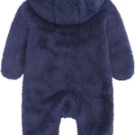 Newborn Baby Jumpsuit Hooded Fleece Rompers Long Sleeve Onesies Outwear Outfits