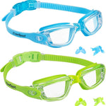 EverSport Kids Swim Goggles, Pack of 2 Swimming Goggles for Children Teens, Anti-Fog Anti-UV Youth Swim Glasses for Age4-16