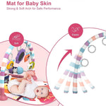dearlomum Baby Play Mat Baby Gym,Funny Play Piano Tummy Time Baby Activity Mat with 5 Infant Sensory Baby Toys, Music and Lights Boy & Girl Gifts for Newborn Baby 0 to 3 6 9 12 Months (New Pink)