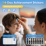 Kids Electric Toothbrush Rechargeable Age 3-5-6-12-18 Year Old, Sonic Toothbrush Kids with Timer 3 Modes 4 Vibrating Heads Habit Stickers Tooth Brush for Girls Boys and Childrens (Astronaut Black)
