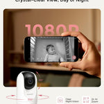 Momcozy Smart WiFi Baby Monitor, APP Control Baby Monitor with Camera & Audio, Danger Zone Alert, Motion & Cry Detection, 1080P Night Vision, 2-Way Talk, Photo & Video Recording (Compatible With BM04)