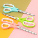 Scissors All Purpose Bulk Set of 3, Scissors for Office Home School Craft Supplies, Soft Comfort-Grip Right/Left Hand, Viridian, Vivid Green, Pink