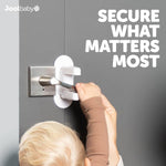 Jool Baby Door Lever Locks (4 Pack) Prevent Toddlers from Opening Door Handles - Easy One Hand Adult Access