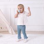 DREAM BUS 5 Pack Baby Pants Toddler Girl Ribbed Ruffle Bell Bottoms Toddler Leggings Baby Boy Pants Newborn Girl Flare Pants