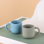 Mintlyfe Pack of 2 Silicone Drinking Mug Cup for Toddler Kids and Children (Color 1)