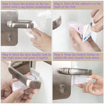 Child Proof Door Lever Locks (6 Pack) Baby Proofing Door Handle Locks with Adhesives, No Drilling Child Safety Door Locks for Protecting Kids and Toddler
