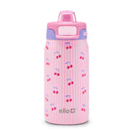 Ello Kids Pop & Fill 12oz Toddler Water Bottle with Quick Fill Lid, Double-Wall Vacuum Insulated Stainless Steel, Leak Proof, BPA Free, Sip & Chug, For School, Lunchboxes, Preppy Cherries