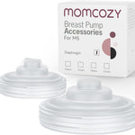 Momcozy M5 Hands-Free Wearable Breast Pump, Double-Sealed Flange for Baby-Like Comfort, 3 Modes & 9 Suction Levels, Portable Electric Pump – 24mm, 2-Pack Cozy Red