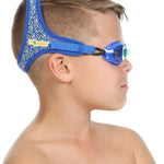Frogglez Anti-Fog Swimming Goggles for Kids under 10 (Ages 3-10) Recommended by Olympic Swimmers; Premium Pain-Free Strap