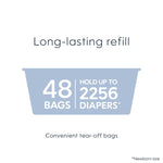 Diaper Genie Signature Gift Set | Includes Easy Roll Refill with 48 Bags | Holds Up to 2256 Newborn Diapers, Plastic