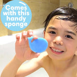 Buddy & Barney: Bath Time Crayons - 8 Washable Crayons & Cute Whale Cleaning Sponge, Safe, Non-Toxic, Creative Tub & Water Toy, Toddlers & Kids Age 3+