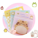 24 Pads Cute Animal Shaped Sticky Notes 8 Cute Patterns 3 Pads of Each Kawaii Self-Sticky Notes Memo Pad for School Office Home Kids Students Roommates Tab Gifts
