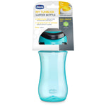Chicco My Tumbler Toddler Sippy Cup for 2+ Years, 12oz Spill-Proof when Closed Water Bottle with Free-Flow Spout, Flip-Up Carry Handle, Easy Grip, BPA Free, Teal