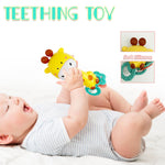 WHNKFB Baby Rattle Musical Toy, Light-Up Teething & Chew Sensory Toy for 6-12-18 Months, BPA-Free Soft Rubber & ABS, Soothing Toy for Baby Girl & Boy, Perfect Gift for 1+ Year Old (Giraffe)