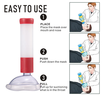 Choking Rsecue Device, Portable Airway Suction Device for Children and Adults, First Aid Kit for Kids and Adults - Travel Kit-D3