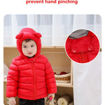 Infant and Toddler Baby Boys Girls Winter Warm Cotton Puffer Cartoon Coats Kids Thicken Jacket Outerwear (6-12Months, Blue-1)