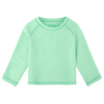 Feyoyi Baby Todder Rash Guard Shirts SPF Long Sleeve Swim Shirts Sun Protection Rashguard Swimwear for Baby Boys Girls Mint,3-6 Months