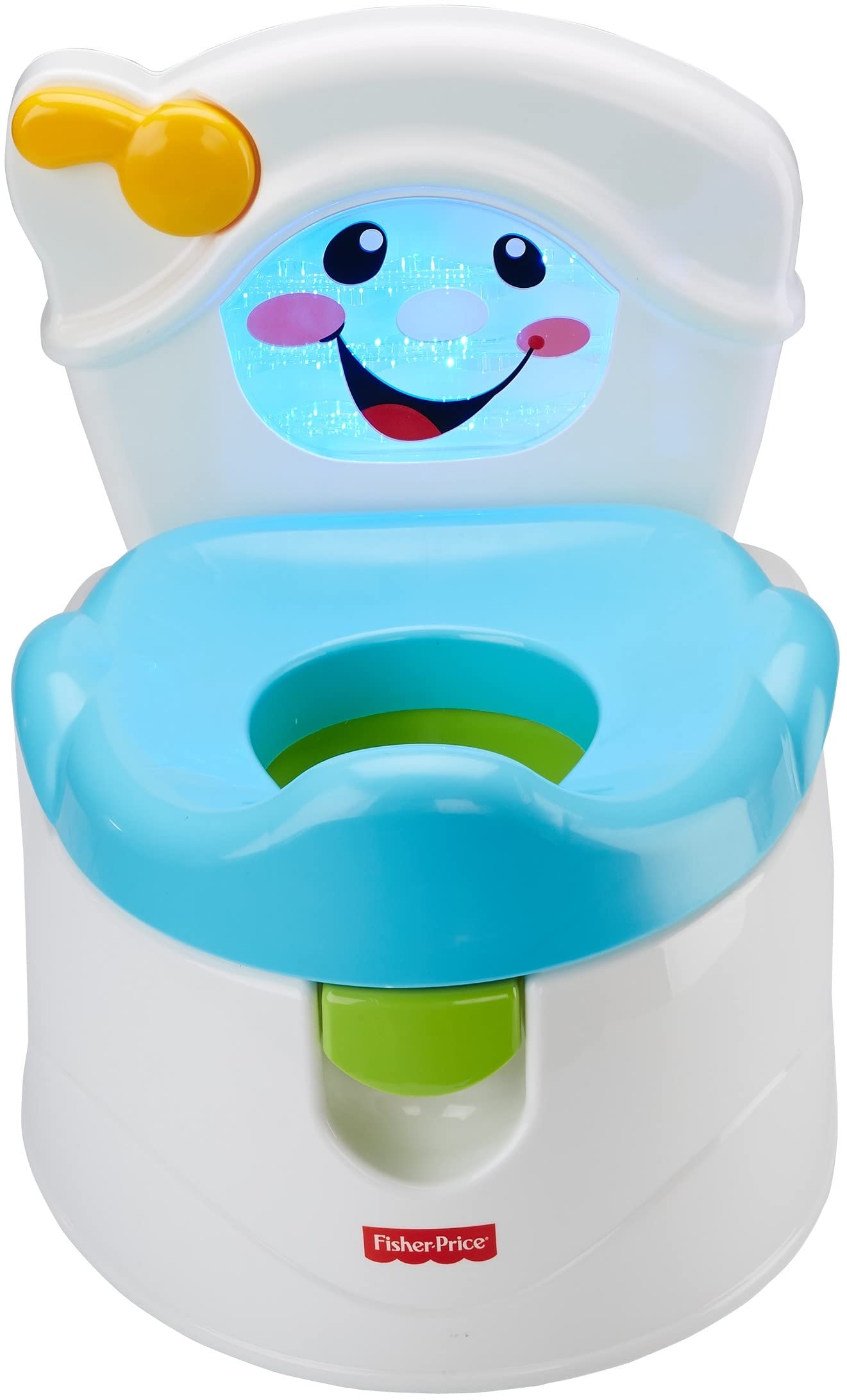 Fisher-Price Toddler Toilet Learn-to-Flush Potty Training Seat with Lights Sounds Phrases and Removable Potty Ring