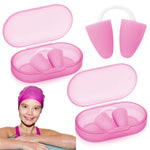 Relaxweex 2 Pcs Silicone Nose Clip for Swimming, Kids, Pink