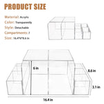 GILPWA Diaper Caddy, Baby Changing Table Organizer, Detachable Clear Acrylic Diaper Storage for Wipe Dispenser, Wipe Warmer and other Diapering Essentials