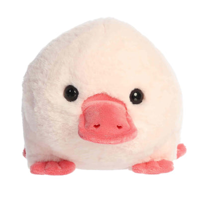 Aurora Adorable Spudsters Philo Pink Platypus Stuffed Animal - Round Shape Makes For Comforting Cuddles - Perfect for Decorating Rooms and Valentine's Day - 12 Inches