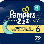 Pampers ZZZ Overnight Diapers, Size 7 (41+ lbs), 36 Count, Nighttime Protection Disposable Baby Diaper, Night Time Leak and Skin Protection