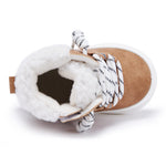 BMCiTYBM Baby Snow Boots Boys Girls Winter Shoes Non-Slip Outdoor 6 9 12 16 18 20 24 Sneakers Brown Size 12-18 Months Toddler