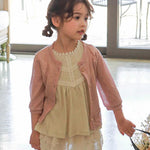 Baby Toddler Girls Cardigan Sweater Dress Cover Up Long Sleeve Knit Bolero Shrug Jacket Spring Embroidery Outwear Tops Pink