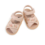 Infant Baby Girls Boys Flower Sandals PU Leather Summer Casual Beach Sandal Toddler First Walking Shoes Soft Sole Non-Slip Shoes