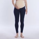Motherhood Maternity Women's Maternity Essential Stretch Full Length Secret Fit Belly Leggings, Navy, Medium