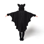 Spooktacular Creations Halloween Vampire Bat Costume Glow in the Dark, Girl Black and Silver Bat Wings Costume for Kids