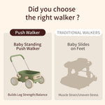 Kidpop PULA 2-in-1 Push and Pull-Along Wagon, Baby Push Walker for First Learner from 7 Month to 4 Year, One Year Birthday Gifts, Sturdy and Safe, Indoors and Outdoors (White)