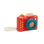 PlanToys® My First Wooden Toy Camera for Toddlers | Kaleidoscope Lens & Clickable Shutter | Montessori-Inspired Pretend Play Camera | Eco-Friendly Sensory Toy for Kids Ages 18+ Months
