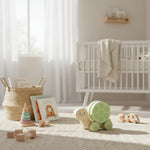 Pearhead Wooden Turtle Push and Pull Toy, Montessori Shake and Rattle Shell, Baby Walking and Gross Motor Development Learning, Pull Along Car Toy, Ages 12m+