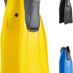Cressi Clio Full Foot Pocket Fins, Yellow, 30/32